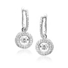 Hot Sales Dangle Earrings 925 Silver Jewelry Dancing Diamond